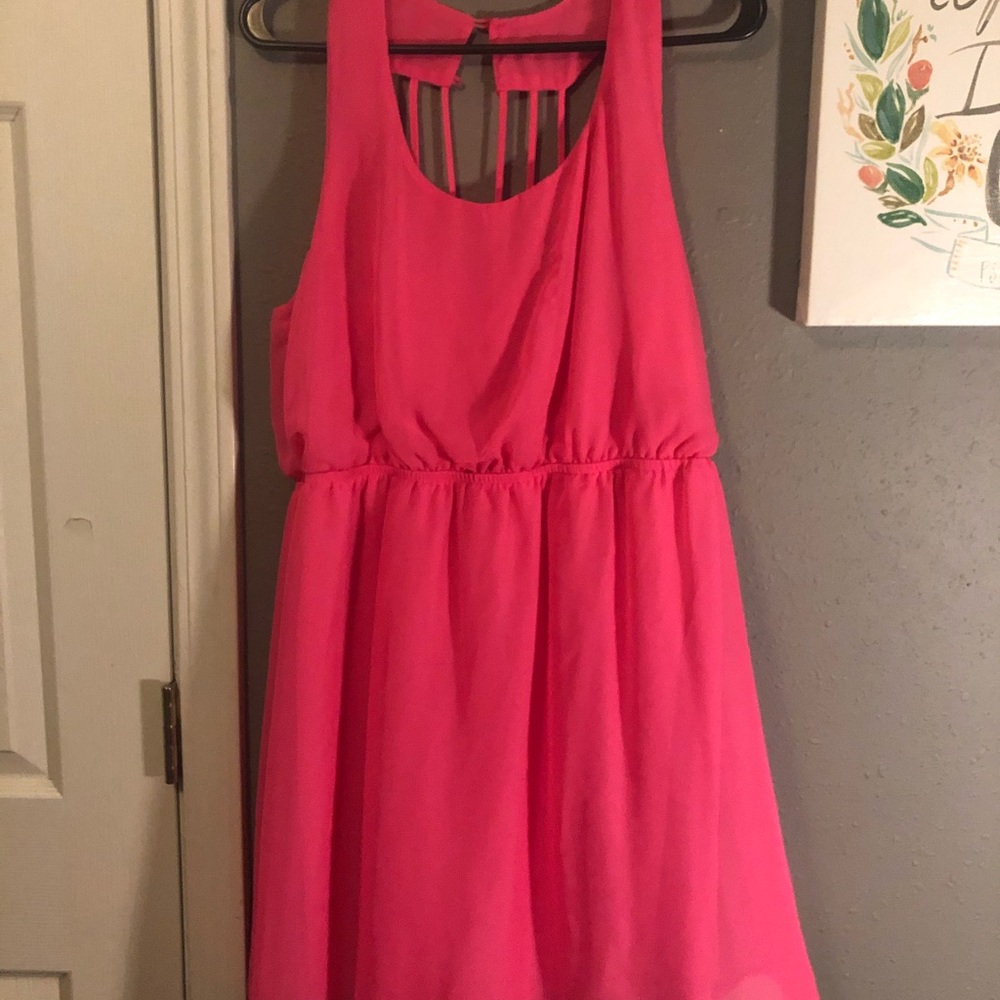 Hot pink sundress